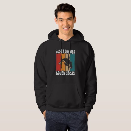 Just A Boyl Who Loves Orcas Killer Whales Sea Ocea Hoodie (Vorne ganz)