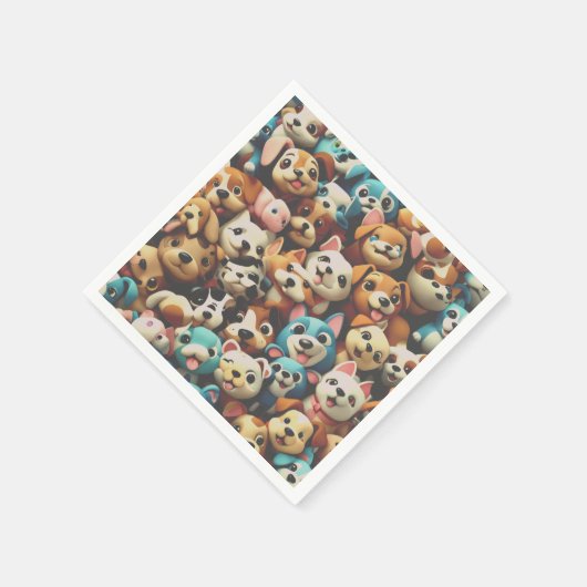 Just a bunch of happy puppies serviette (Ecke)