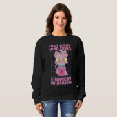 Just a cat who loves Strawberry Milkshakes Sweatshirt (Vorne ganz)