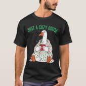 Just A Cozy Goose Funny Christmas Men Women Kids S T-Shirt (Vorderseite)