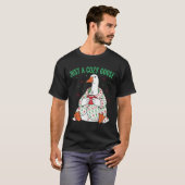 Just A Cozy Goose Funny Christmas Men Women Kids S T-Shirt (Vorne ganz)