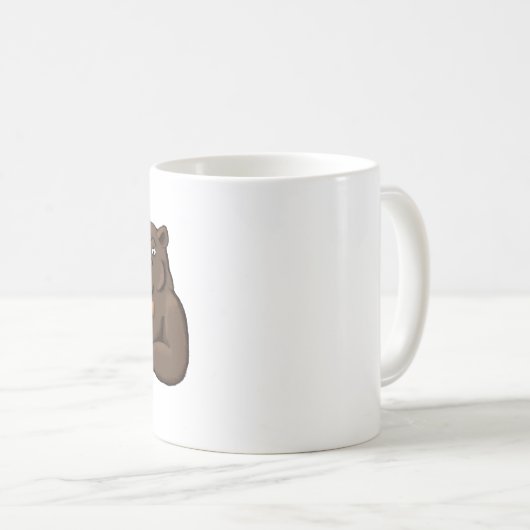 Just a Dapper Hippo Drinking Coffee - Funny Mug Kaffeetasse (VorderseiteRechts)