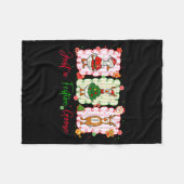 Just A Festive Goose Christmas Holiday Funny Silly Fleecedecke (Vorderseite (Horizontal))