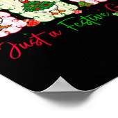 Just A Festive Goose Christmas Holiday Funny Silly Poster (Ecke)