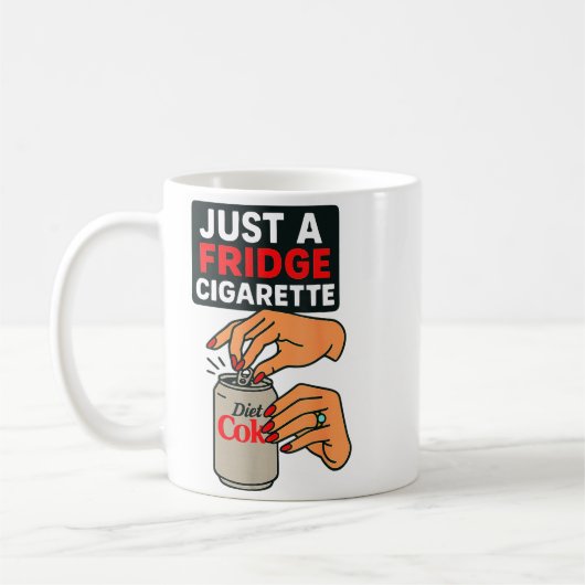 Just A Fridge Cigarette Funny Hand Design Cool Cos Kaffeetasse (Links)