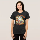 Just a Friendly Fall Ghost" - Niedliches Herbstdes Tri-Blend Shirt (Vorderseite voll)