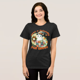 Just a Friendly Fall Ghost" - Niedliches Herbstdes Tri-Blend Shirt