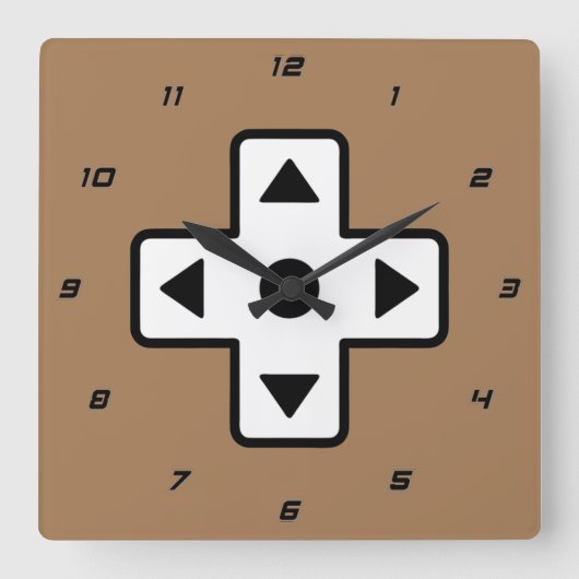 Just a Fun Old Arcade Game Controller Quadratische Wanduhr (Vorderseite)