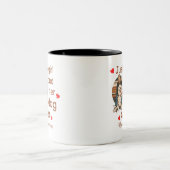 Just A Girl And Her Dog Personalized Name Zweifarbige Tasse (Mittel)