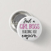 Just a Girl Boss | Motivational Pin Button (Vorne & Hinten)