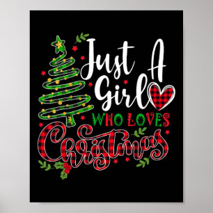 Just a Girl, die Weihnachten ein Geschenk für XMAS Poster