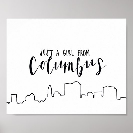 Just a Girl From Columbus Poster (Vorne)