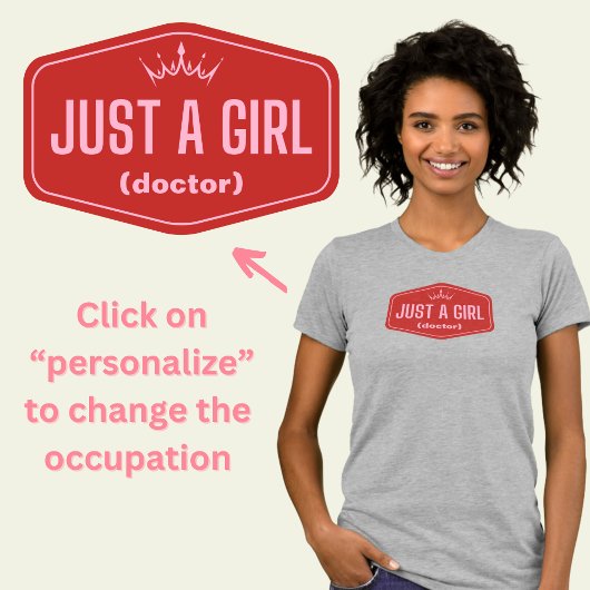 Just A Girl - füllen Sie den leeren, feministische T-Shirt