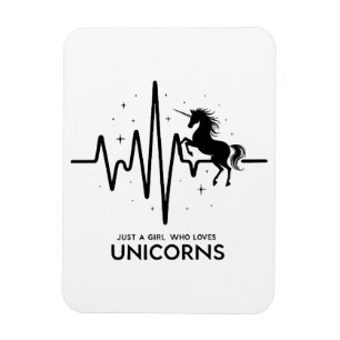 Just A Girl Liebe for Unicorns Heartbeat Magnet