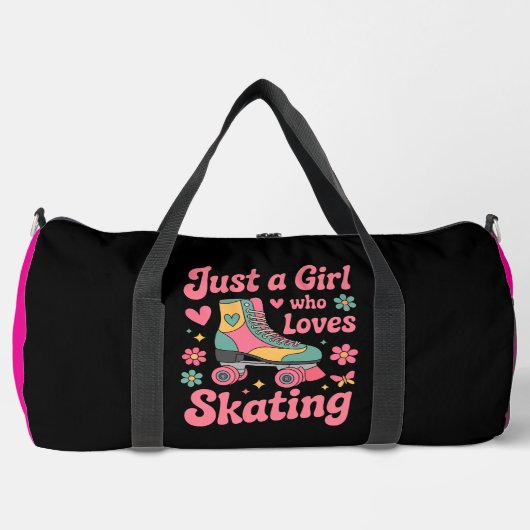 Just A Girl Loves Skating Duffle Bag (Vorderseite)
