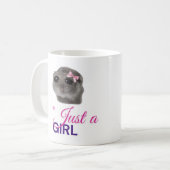 Just a Girl Mug – Cute Sad Hamster  Kaffeetasse (Vorderseite Links)