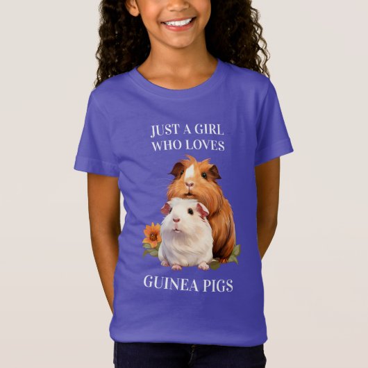 Just A GIrl Who Liebe Guinea Pigs (Pals) T-Shirt (Vorderseite)