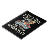 Just a Girl Who Liebe Motorräder Funny Art Gift.p Notizblock (Linke Seite)