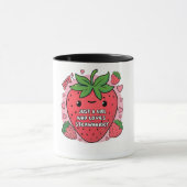 "Just a Girl Who Liebe Strawberries" Tasse (Zentrum)