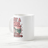 Just a Girl Who Lieben Adventure Compass Design Kaffeetasse (Vorderseite Links)