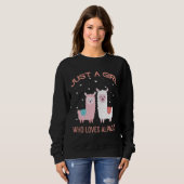 Just A Girl Who Lieben Alpacas - Niedlich Alpaca L Sweatshirt (Vorne ganz)