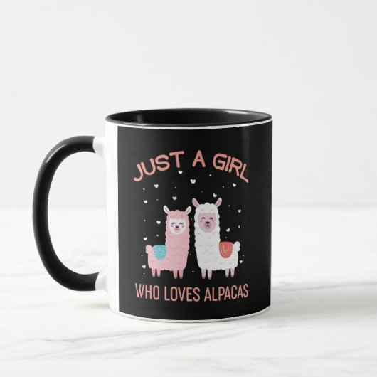 Just A Girl Who Lieben Alpacas - Niedlich Alpaca L Tasse (Links)