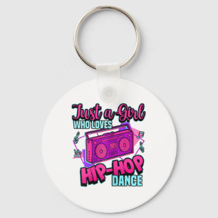 Just A Girl Who Lieben Angesagt-Hop Dance Breakdan Schlüsselanhänger