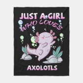 Just A Girl Who Lieben Axolotls Anime Kawaii Gift  Fleecedecke (Vorderseite)
