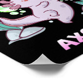 Just A Girl Who Lieben Axolotls Anime Kawaii Gift  Poster (Ecke)