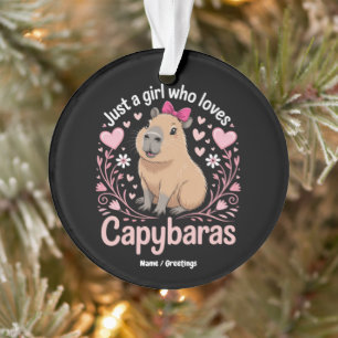Just a Girl Who Lieben Capybaras Funny Niedliches  Ornament