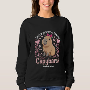 Just a Girl Who Lieben Capybaras Funny Niedliches  Sweatshirt