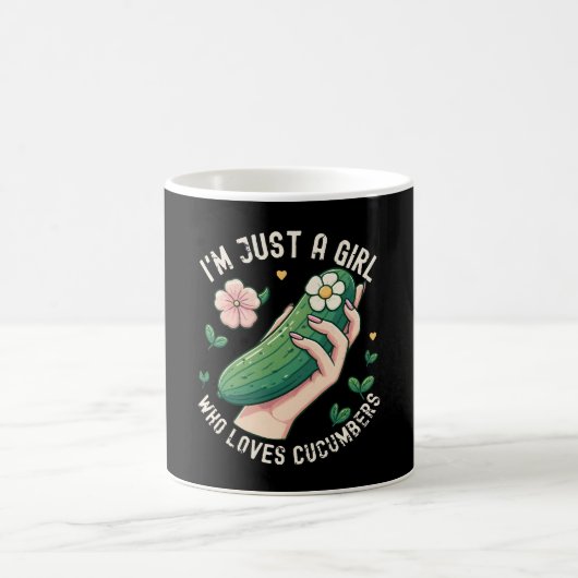 Just a Girl Who Lieben Cucumbers - Funny Vegetaria Kaffeetasse (Mittel)
