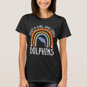 Just A Girl Who Lieben Delphine Rainbow Gift T-Shirt
