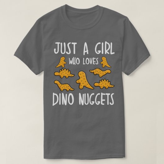 Just a Girl Who Lieben Dino Nuggets Merch Chicken  T-Shirt (Design vorne)