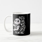 Just a Girl Who Lieben Ghost Jagen Funny Ghost Hu Kaffeetasse (Links)