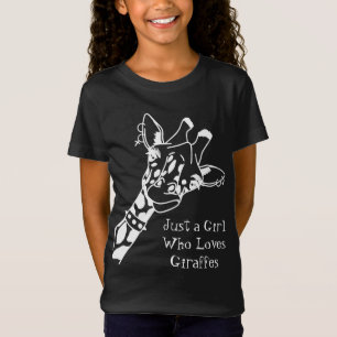 Just a Girl Who Lieben Giraffen Niedlichen Funny T T-Shirt
