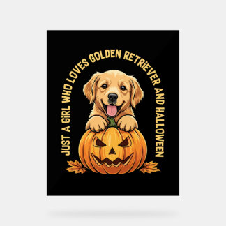 Just a Girl Who Lieben Golden Retrievers Acrylschild