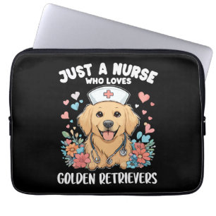 Just a Girl Who Lieben Golden Retrievers Hunde Lov Laptopschutzhülle
