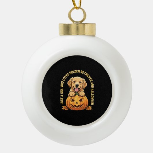 Just a Girl Who Lieben Golden Retrievers Keramik Kugel-Ornament (Vorderseite)