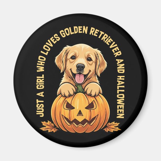 Just a Girl Who Lieben Golden Retrievers Magnet (Vorne)