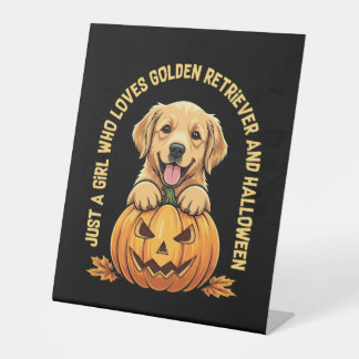 Just a Girl Who Lieben Golden Retrievers Sockelschild