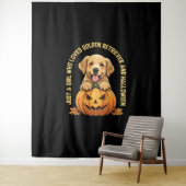 Just a Girl Who Lieben Golden Retrievers Wandteppich (Beispiel)