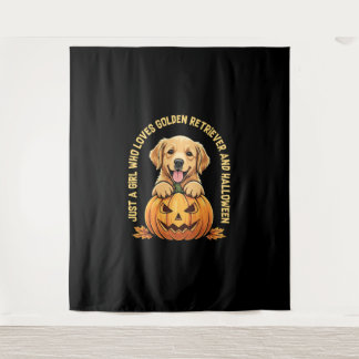 Just a Girl Who Lieben Golden Retrievers Wandteppich