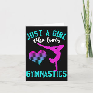 Just A Girl Who Lieben Gymnastik Funny Gymnast Quo Karte