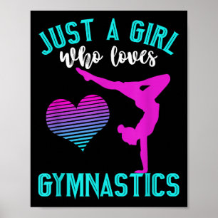 Just A Girl Who Lieben Gymnastik Funny Gymnast Quo Poster