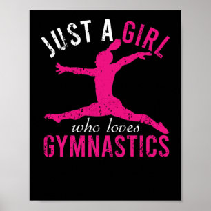 Just A Girl Who Lieben Gymnastik Gymnast Sport Poster