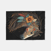 Just A Girl Who Lieben Horses Co. Reitpferd Fleecedecke (Vorderseite (Horizontal))