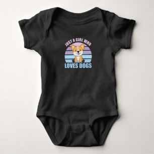 Just A Girl Who Lieben Hunde Corgis Herz Corgi Lie Baby Strampler