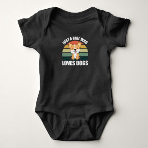 Just A Girl Who Lieben Hunde Corgis Herz Corgi Lie Baby Strampler