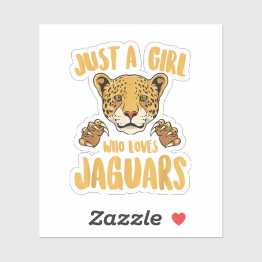 Just a Girl Who Lieben Jaguars Funny Jaguar Women Aufkleber (Blatt)